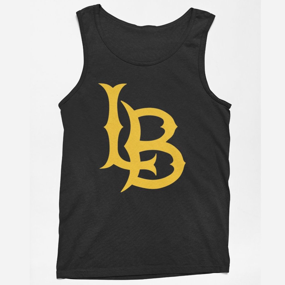 NEW Long Beach State Monogram LB Logo Tank Top BLACK